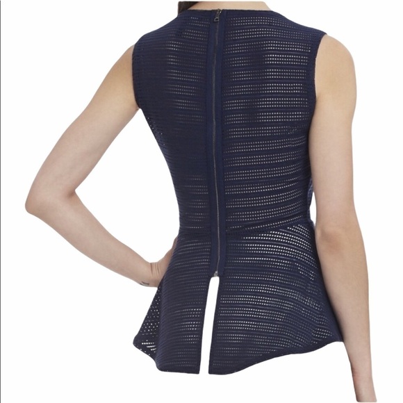 BCBGMaxAzria Evia Black Peplum Top XXS - Picture 2 of 10